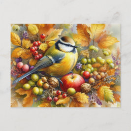 Cartão Postal Paisagem de outono de Belas Aves 18