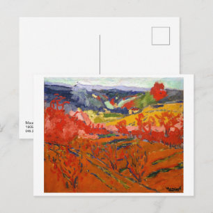 Cartão Postal Paisagem de Outono Maurice de Vlaminck