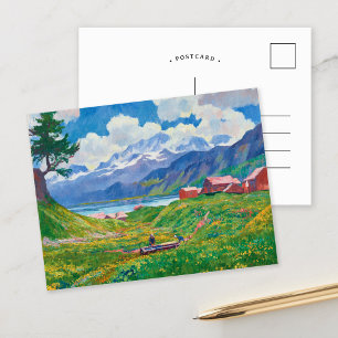 Cartão Postal Paisagem de Primavera   Giovanni Giacometti