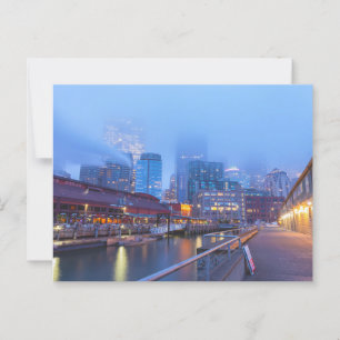 Cartão Postal Paisagem de Seattle no amanhecer