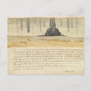 Cartão Postal Paisagem de sonho com texto, 1526