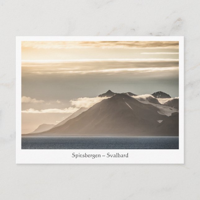 Cartão Postal Paisagem de Spitsbergen Svalbard (Frente)