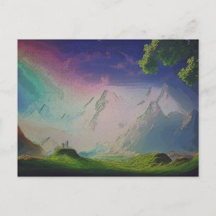 Cartão Postal Paisagem De Um Mundo Alienígena