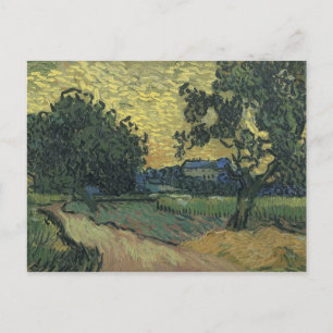 Cartão Postal Paisagem de Van Gogh ao Crepúsculo