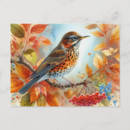 Cartão Postal Paisagem de Verão de Belas Aves 9