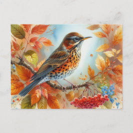 Cartão Postal Paisagem de Verão de Belas Aves 9