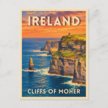 Paisagem de Viagem Clássica das Falésias de Moher