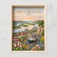 Paisagem de Viagem de Minnesota 3D Texturizada do