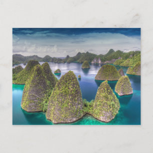 Cartão Postal Paisagem de Wayag Island, Indonésia