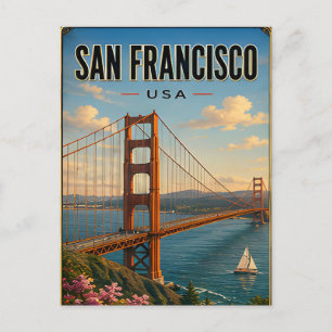 Cartão Postal Paisagem do Golden Gate em São Francisco Califórni