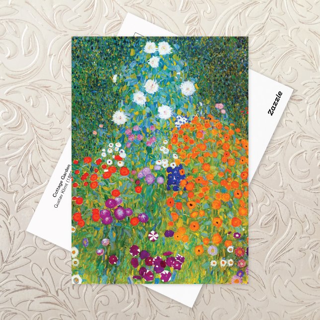 Cartão Postal Paisagem do Jardim Flor de Algodão Gustav Klimt (Criador carregado)