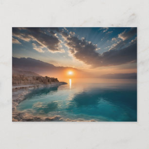 Cartão Postal paisagem do Mar Morto Israel