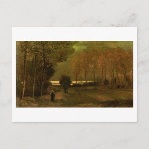 Cartão Postal Paisagem do outono em Dusk, Vincent van Gogh