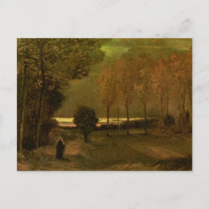 Cartão Postal Paisagem do outono em Dusk, Vincent van Gogh