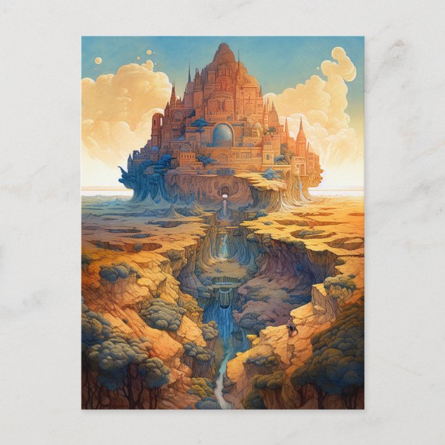 Cartão Postal Paisagem do Palácio Surreal (Frente)