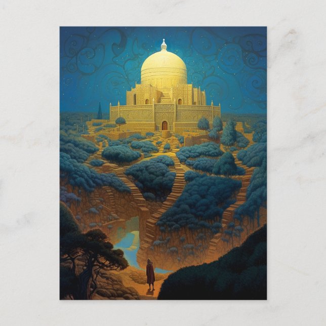 Cartão Postal Paisagem do Palácio Surreal (Frente)