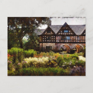 Cartão Postal Paisagem dos Jardins Tudor Manor