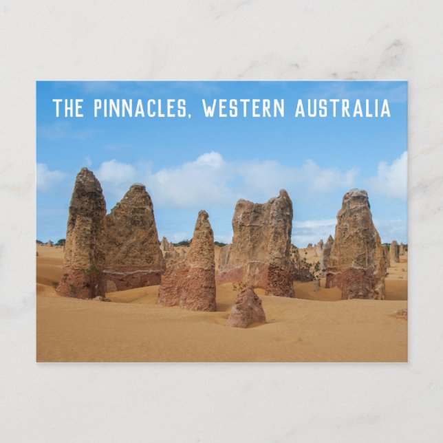 Cartão Postal Paisagem dos Pinnacle Western Austrália (Frente)