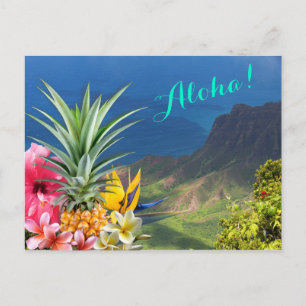 Cartão Postal Paisagem e Flora do Havaí