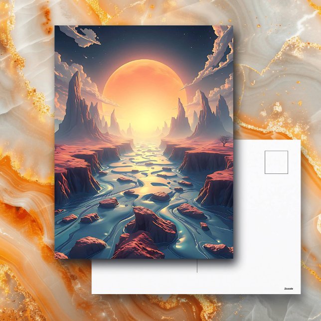 Cartão Postal Paisagem Eetérea Surreal | Mundo Mágico (Criador carregado)