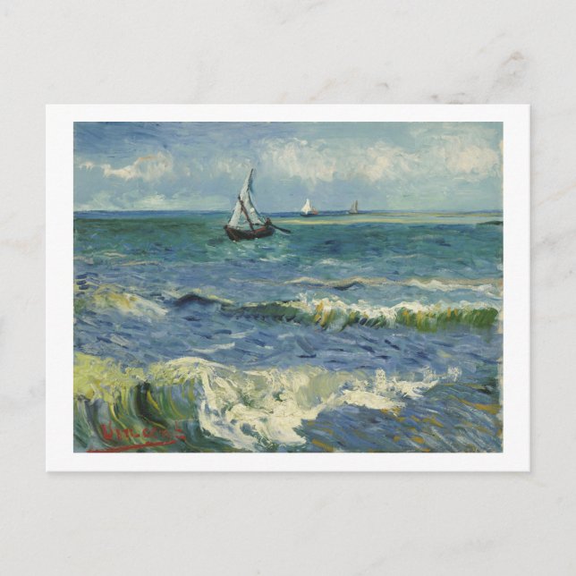 Cartão Postal Paisagem em Saintes-Maries (F415)Van Gogh Fine Art (Frente)