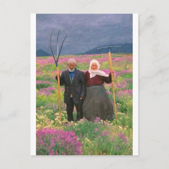 Cartão Postal paisagem família curda celestial (Frente)