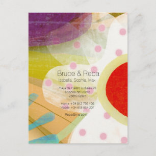 Cartão Postal Paisagem Floral Viajante