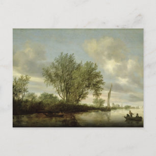 Cartão Postal Paisagem fluvial, 1645