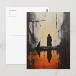 Cartão Postal Paisagem Gótica Foggy