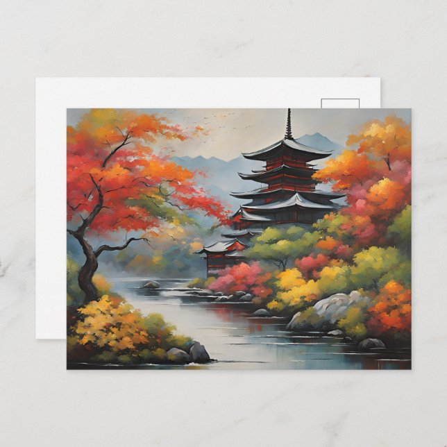 Cartão Postal Paisagem Japonesa (Frente/Verso)