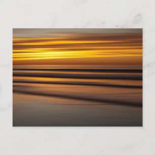 Cartão Postal Paisagem marinha abstrata ao pôr do sol, CA