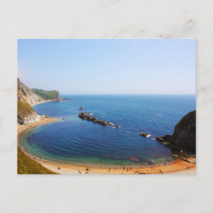 Cartão Postal paisagem marinha da costa jurássica