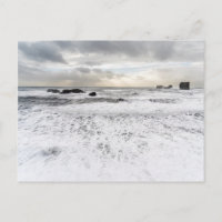 Paisagem marinha espumosa pálida, Islândia
