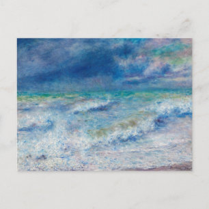 Cartão Postal Paisagem marinha por Pierre-Auguste Renoir Arte Fi
