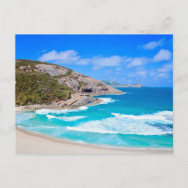 Cartão Postal Paisagem Marítima Pitoresca Ondas Suaves Rochas Oc