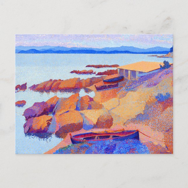 Cartão Postal Paisagem marítima por Henri Edmond Cross (Frente)