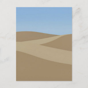 Cartão Postal Paisagem Minimalista de Dunas do Deserto