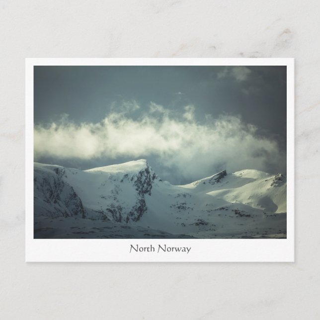 Cartão Postal Paisagem montanhosa da Noruega (Frente)