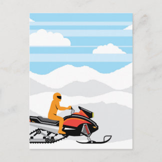 Cartão Postal Paisagem móvel de neve