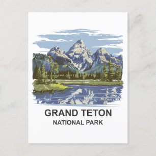Cartão Postal Paisagem Nacional do Grande Teton