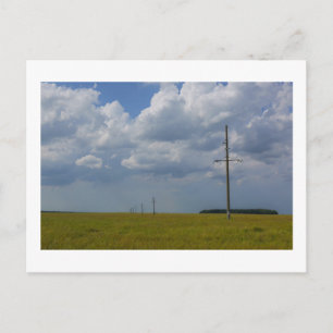 Cartão Postal Paisagem natural Campo de trigo na Bielorrússia