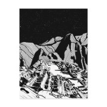 Paisagem negra e branca de Machu Picchu