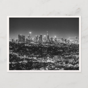 Cartão Postal Paisagem Noturna de Los Angeles Vista do Centro Fo