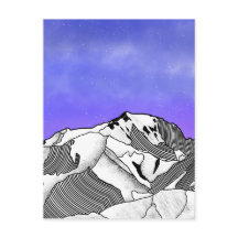 Paisagem noturna do Monte Branco