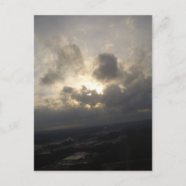 Cartão Postal Paisagem Nuvens Céu de Prata de Luz Solar