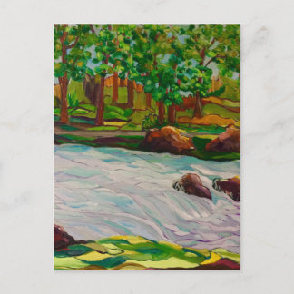 Cartão Postal paisagem original de pintura de óleo