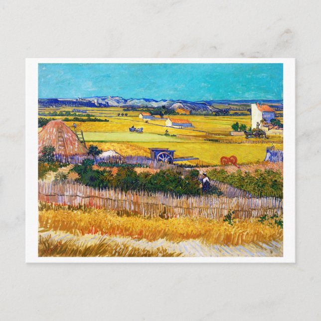 Cartão Postal Paisagem Outonal, Van Gogh (Frente)
