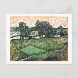 Cartão Postal Paisagem, Ponte sobre o Oise, Vincent van Gogh