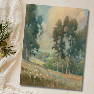 Cartão Postal Paisagem primavera (1911) Serene Watercolor Scener