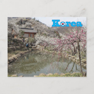 Cartão Postal Paisagem Primavera da Coreia